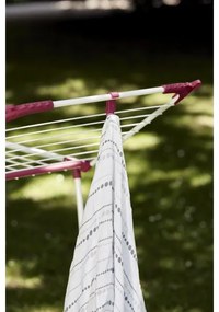 WENKO 3774021100 - Ruhaszárító állvány SUMMER DRY 153x76 cm fehér/rózsaszín