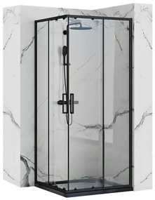 Zuhanykabin Rea Punto black 80x80