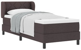 Boksz Rugós Ágy Matrac Kávébarna 80x200 cm Szövet