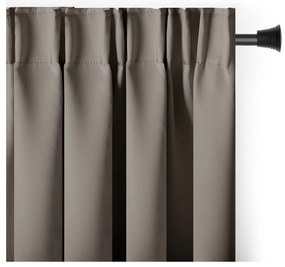 Szürkésbarna sötétítő termo függöny 140x270 cm Pleat – Restilo
