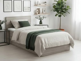 SOFIA ágy 90 x 200 cm, trüffel tölgy Ágyrács: Léces ágyrács, Matrac: Deluxe 10 cm matrac