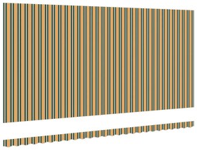 Napernyő Csere Szövet 6x3.5 m Kerethez Zöld és Sárga