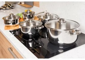 4Home 10 részes Destiny edénykészlet, üveg fedő