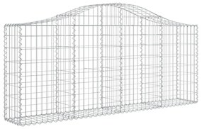íves horganyzott vas gabion kosár 200x30x80/100 cm