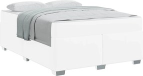 vidaXL Ágykeret matracmal Fehér 160 x 200 cm szövet