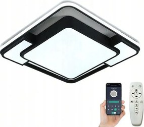 Mennyezeti Lámpa Led Plafon Fényerőszabályozható Távirányítóval Fekete Négyzet A Nappaliba