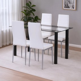 Denton 4+1 étkező garnitúra fehér-szürke