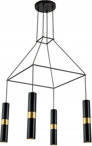 Aca Lighting függeszték 4xGU10 fekete fém 56x56xH150cm Da Vinci HM854P