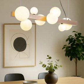 RENDL KASSANDRA závěsná opálové sklo/česaný bronz 230V G9 8x6W