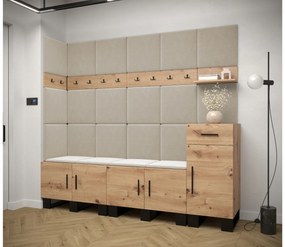 Előszobabútor Amanda 9 (artisan tölgy + bézs). 1085929