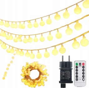 Karácsonyfa Lámpák Golyók 100LED Golyók Meleg Fény 15m