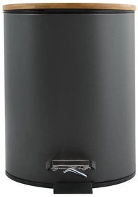 Sötétszürke acél pedálos szemetes 5 l Adonis – Spirella