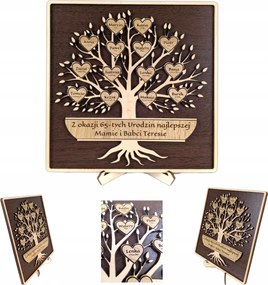Fa keretben Ajándék nagyinak vagy más alkalomra gravírozás wenge fa