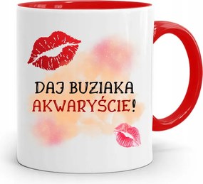 Akvarista Bögre Piros Születésnapi Ajándék fényképes nyomtatással