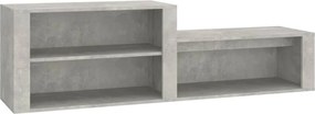 vidaXL betonszürke szerelt fa cipőszekrény 150x35x45 cm