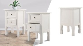 2 darabos éjjeliszekrény szett, fehér