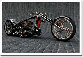 Poszterek keretben 60x40 Chopper Motorkerékpár Motor