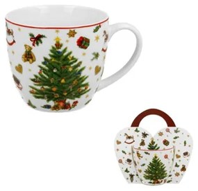 Porcelánbögre 460ml, díszcsomagolásban, Christmas Tree