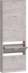 vidaXL betonszürke szerelt fa cipőszekrény 59 x 17 x 169 cm
