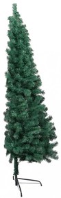 zöld PVC fél műkarácsonyfa állvánnyal 120 cm