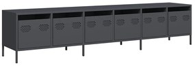 antracitszürke hidegen hengerelt acél TV-szekrény 202x39x43,5cm