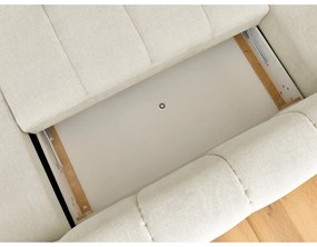 Bézs kinyitható-tárolóhelyes sarokkanapé (bal oldali-U alakú) Fuji – Bobochic Paris