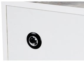 PRIZMA dohányzóasztal 35x90 cm, márványhatású dekor