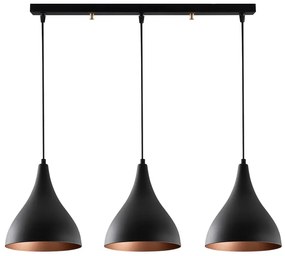 Fekete függőlámpa fém búrával Sağlam – Opviq lights