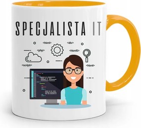 Sárga Bögre Informatika Programozó Informatikai Szakember fényképes nyomtatással