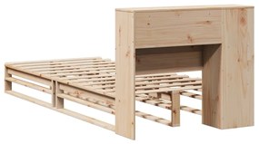 tömör fa könyvespolcos ágy matrac nélkül 100 x 200 cm