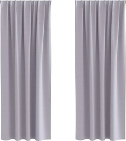 vidaXL Fekete Függöny Gyűrűkkel 2 pcs Fém Szürke 225 x 140 cm