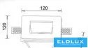 UNIVERSO Gipsz süllyesztett spot lámpatest 1xGU10 Max.35w 120x120x60mm IP20 fehér