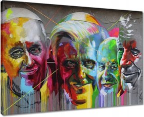 Vászonkép 70x50 Grafiti Pápa Dekoráció