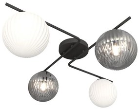 Mennyezeti lámpa AZURA 4xE14/10W/230V fekete/szürke/fehér