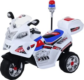 HOMCOM Elektromos Motorkerékpár Gyerekeknek 3-5 Éveseknek, Elektromos Játék Motorkerékpár 3 Kerekű, Zenével, 3 km/h Sebességgel, Fénnyel, 112×51×72.5