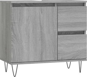 vidaXL szürke sonoma színű szerelt fa fürdőszobaszekrény 65x33x60 cm