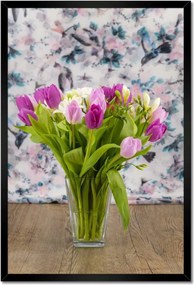 Poszterek keretben 40x60 Tulipán csokor Virágok