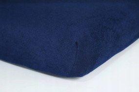 Frottír Lepedő Gumis 180x200 Sötétkék