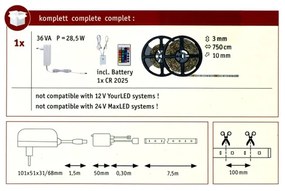 Paulmann 78979 - LED RGB/26W Dimmelhető szalag SIMPLED 7,5m 230V + távirányító
