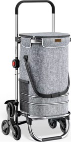 monzana® Bevásárlókosár 2 az 1-ben - szürke