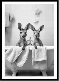 Kép Poszter Keretben Fürdőszoba Wc kenguru a kádban P2529_A4