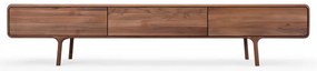 Barna diófa TV-állvány 220x45x45 cm Fawn – Gazzda