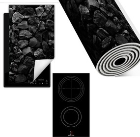 Indukciós Védőszőnyeg Konyhapult 30x52 fekete kő