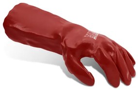 Mártott PVC kesztyű piros &#8211; 35 cm XL