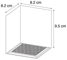 Design spotlámpa fekete - Qubo Honey