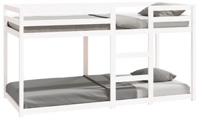 fehér tömör fenyőfa emeletes ágy 90 x 200 cm