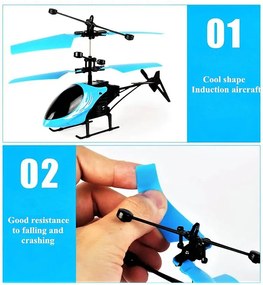 Indukciós helikopter távirányítóval – kézzel irányítható, lebegő játék (LH-1804R) Szenzoros Helicopter