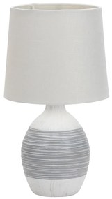 Világosszürke asztali lámpa textil búrával (magasság 35 cm) Ambon – Candellux Lighting