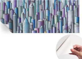 Öntapadós Mosható Fali Fotótapéta Városi felhőkarcolók 250x104 cm