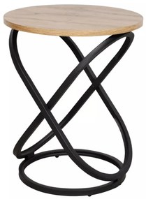 Eos E dohányzóasztal tölgy/fekete 45cm